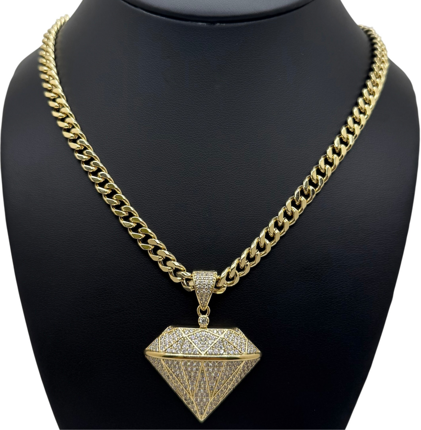 Diamond Crystal Necklace 5mm Wide