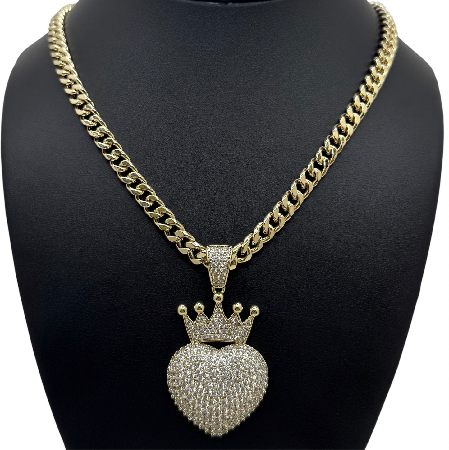 Heart with Crown Necklace