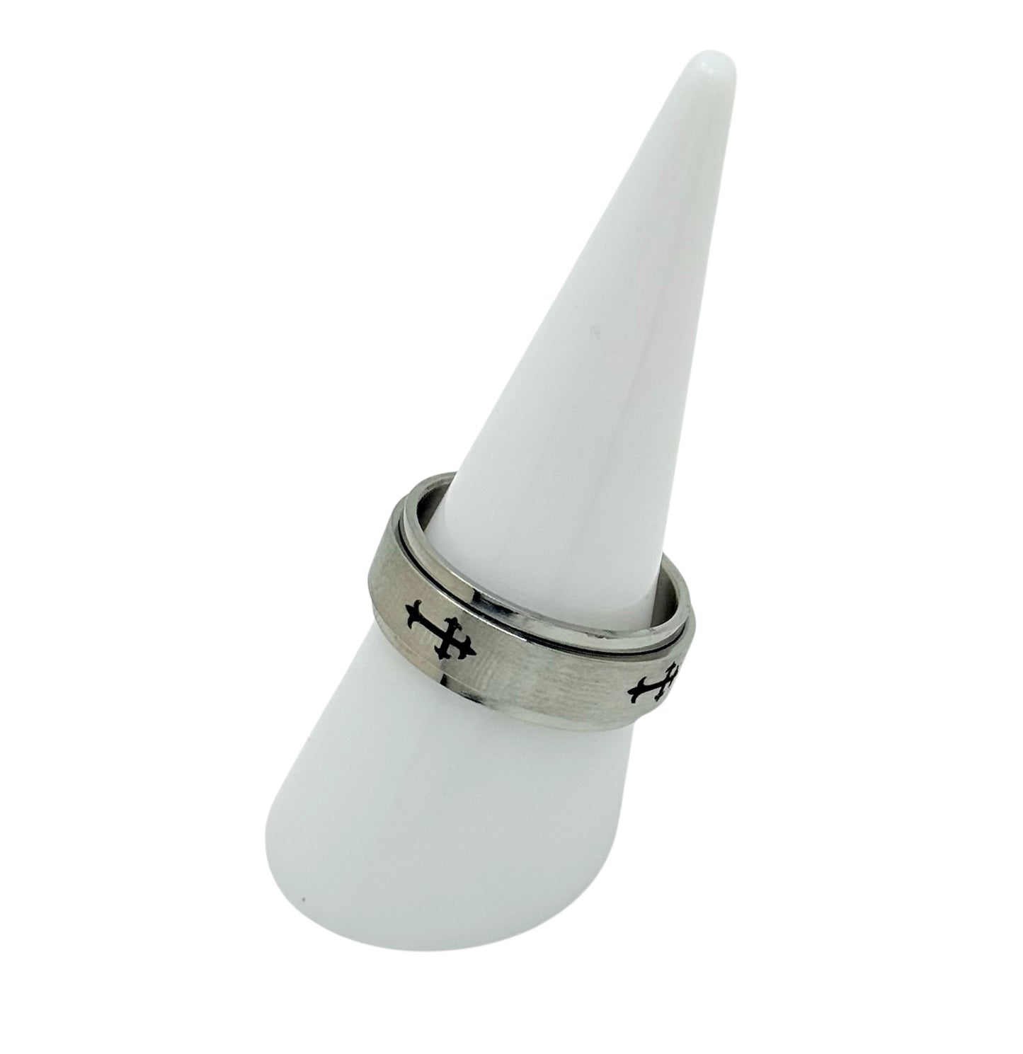 Ring with Cross Stainless Steel