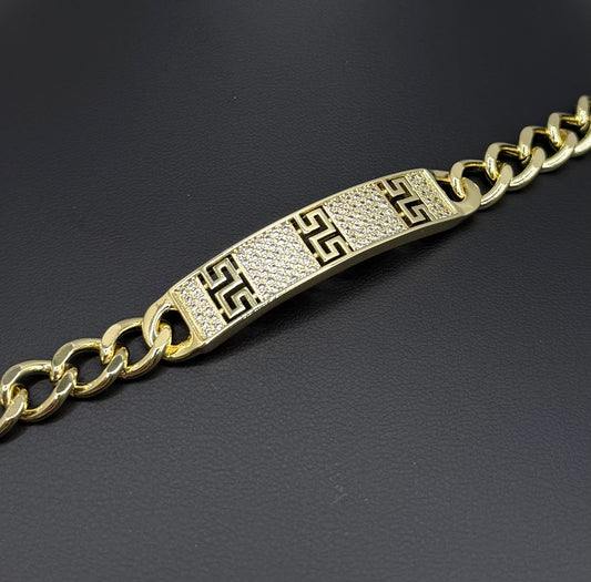 Gold Bracelet Lines Design