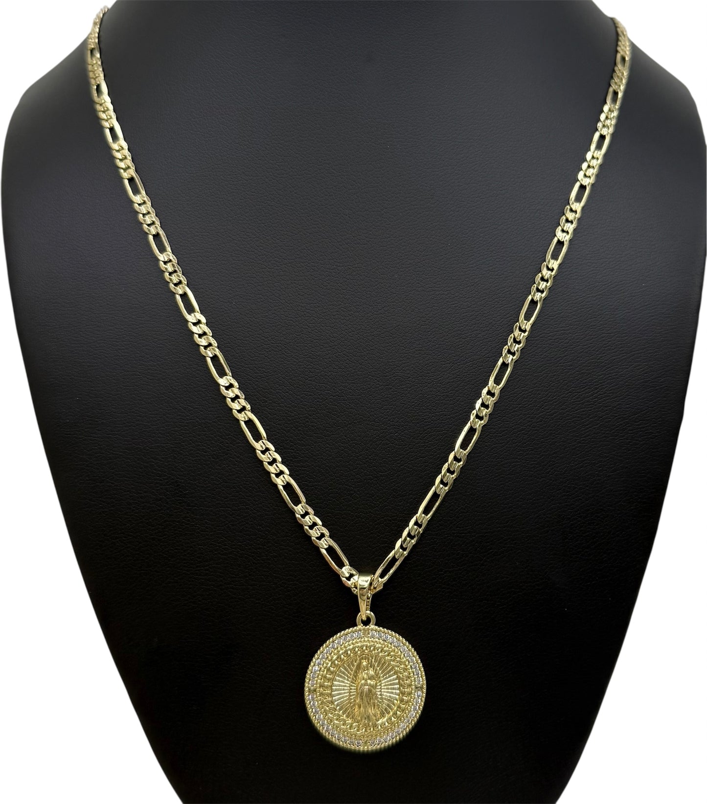 Virgin Mary Guadalupe Circle Design Necklace