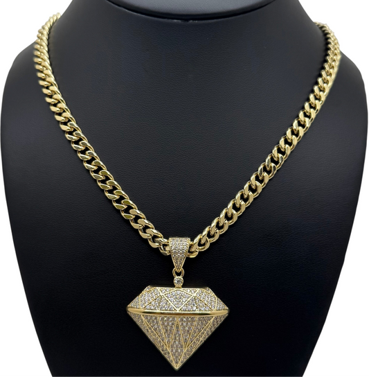 Diamond Crystal Necklace 5mm Wide