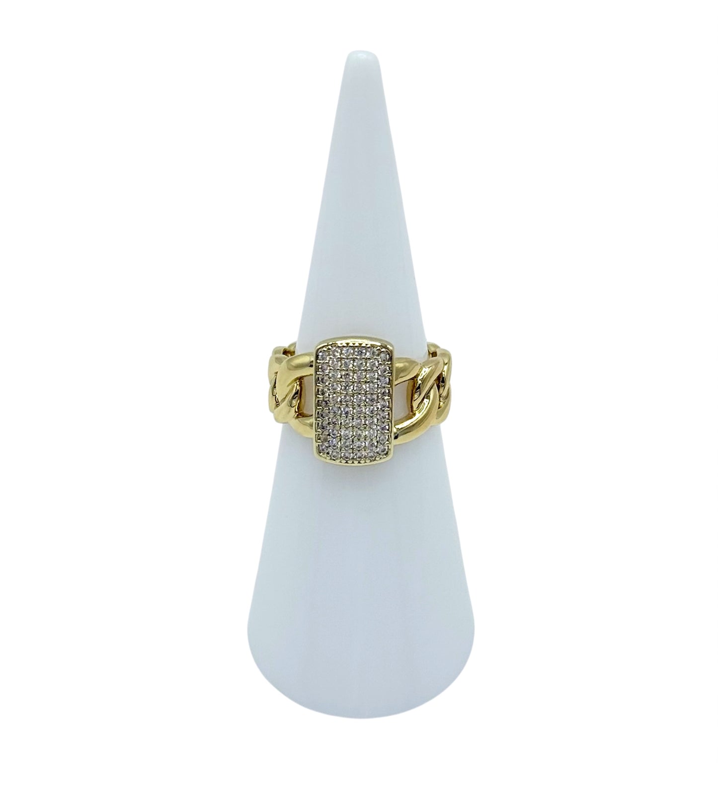 Ring Square Shape Crystal
