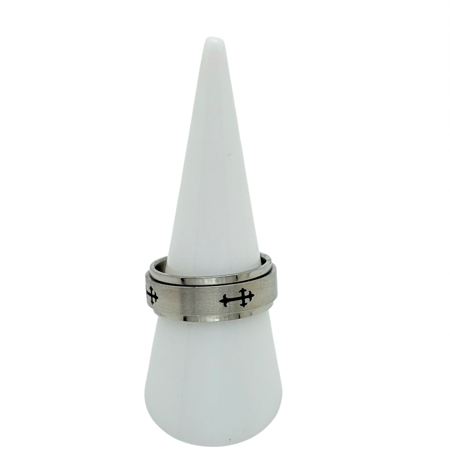 Ring with Cross Stainless Steel