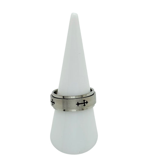 Ring with Cross Stainless Steel
