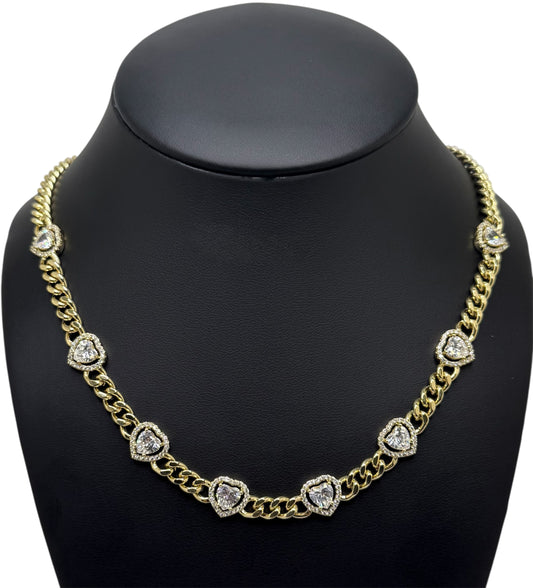 Hearts Crystal Necklace