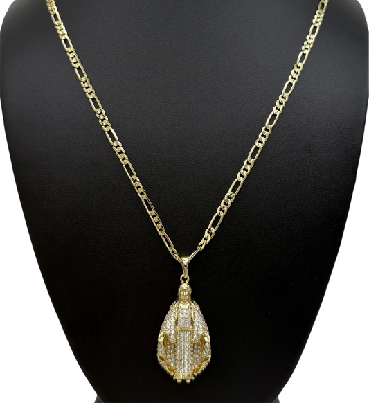 Virgin Mary Crystal Necklace