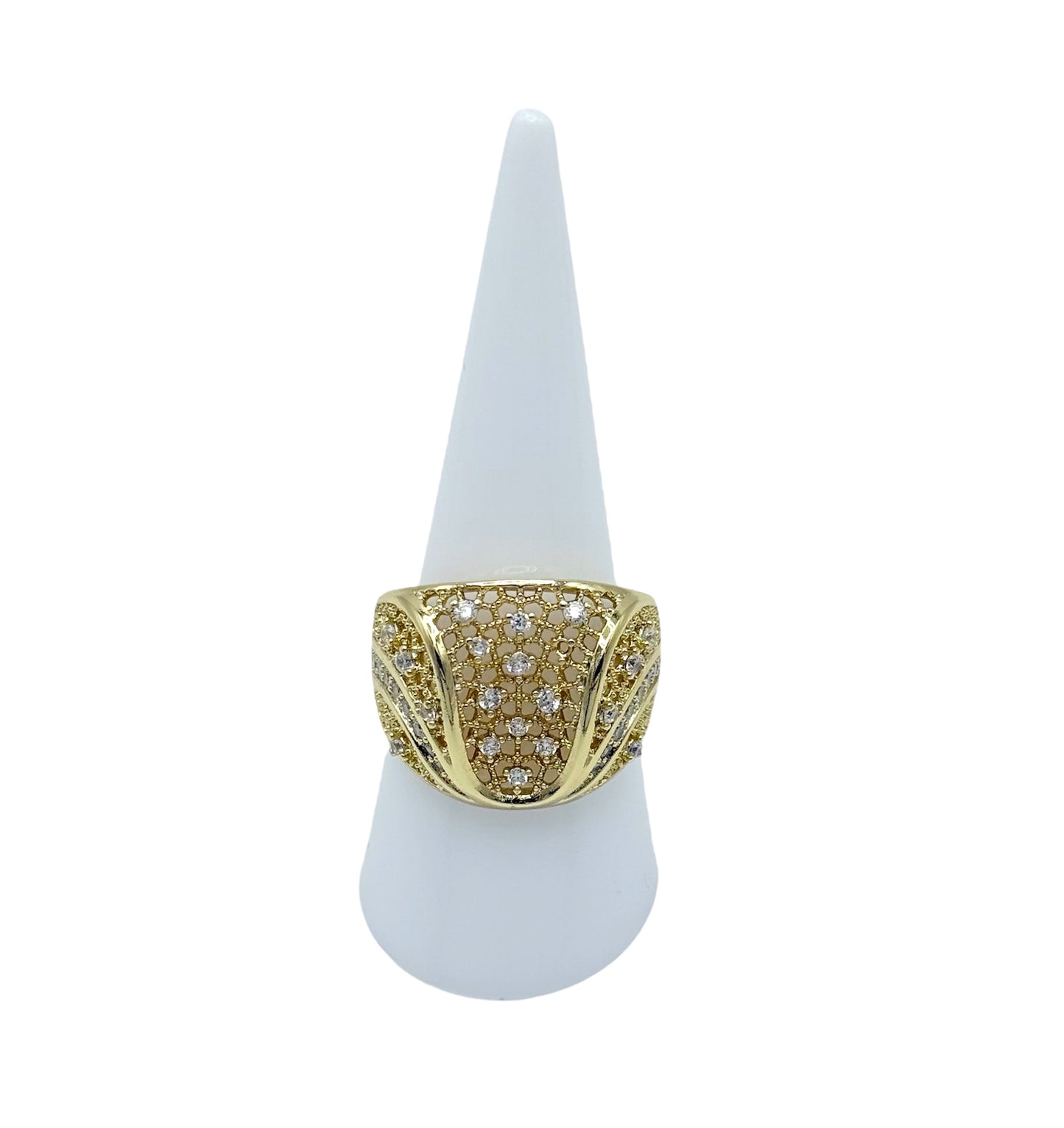 Ring Crystal Sparkling Net Design