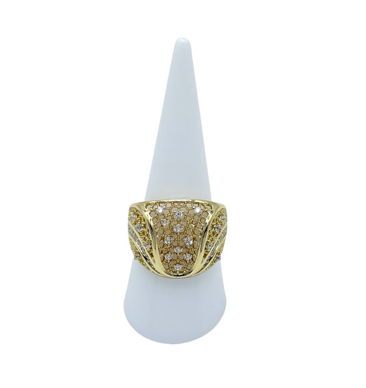 Ring Crystal Sparkling Net Design