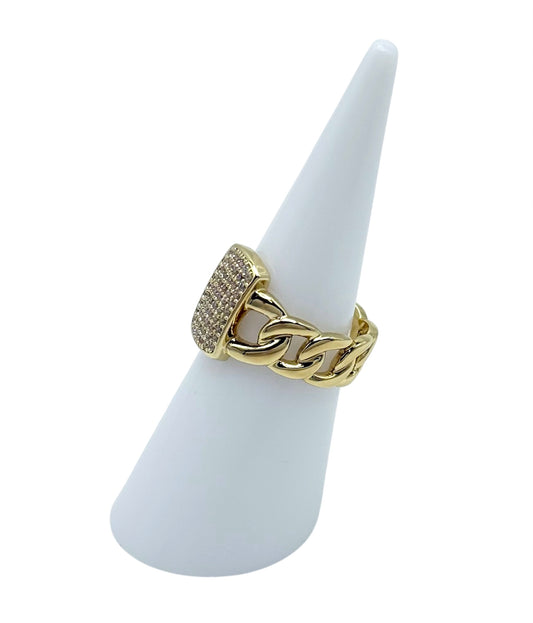 Ring Square Shape Crystal