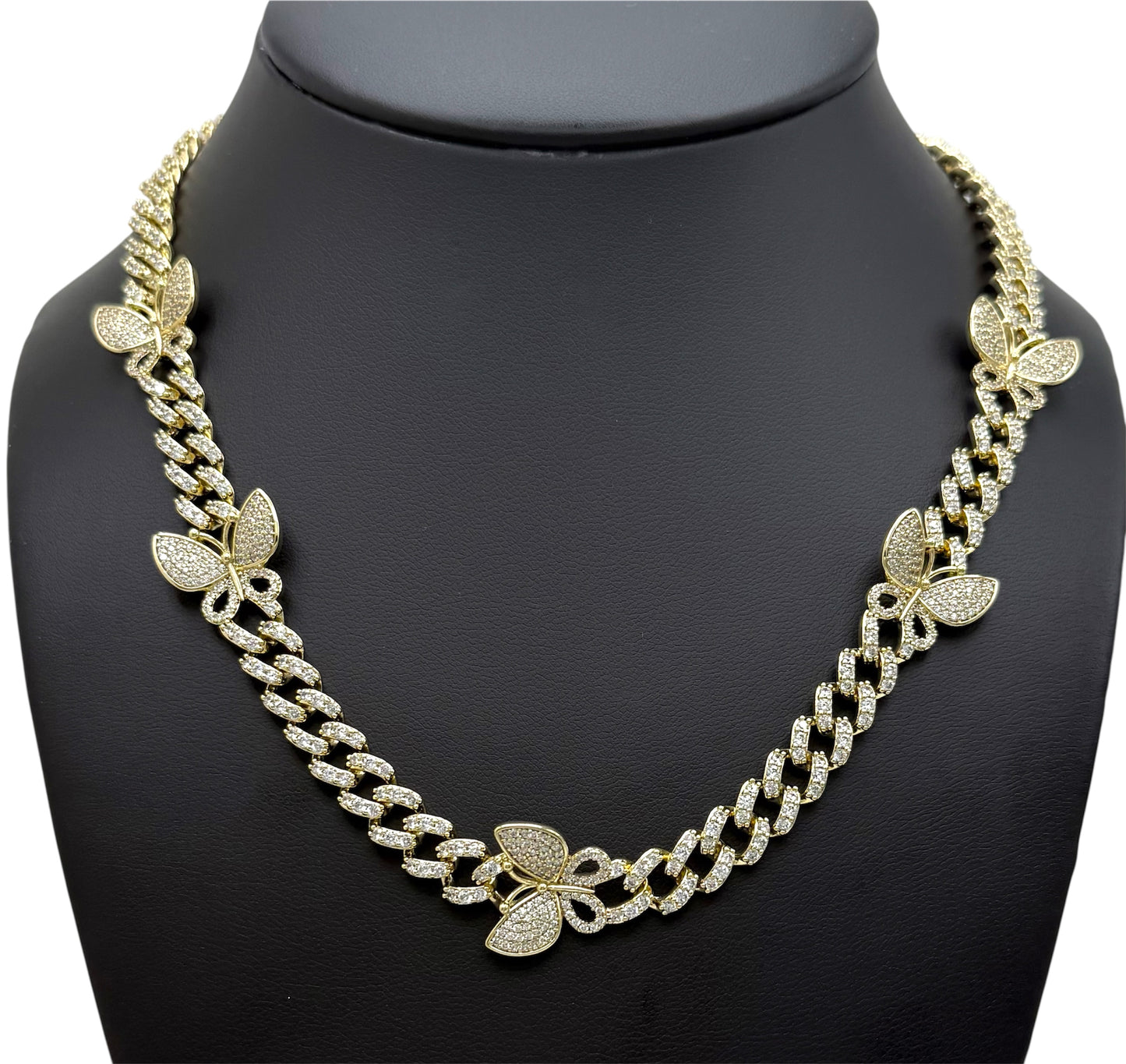 Butterfly Crystal Gold Necklace