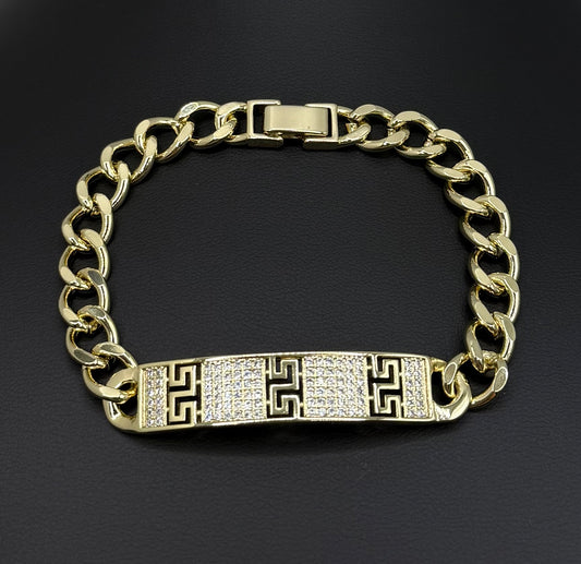 Gold Bracelet Lines Design