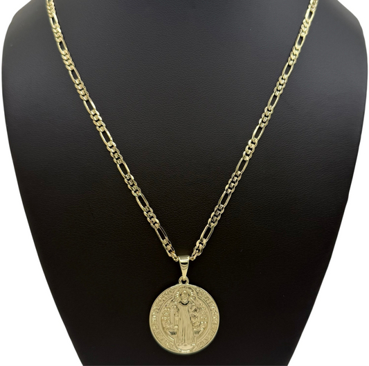 Saint Benito Circle Design Necklace
