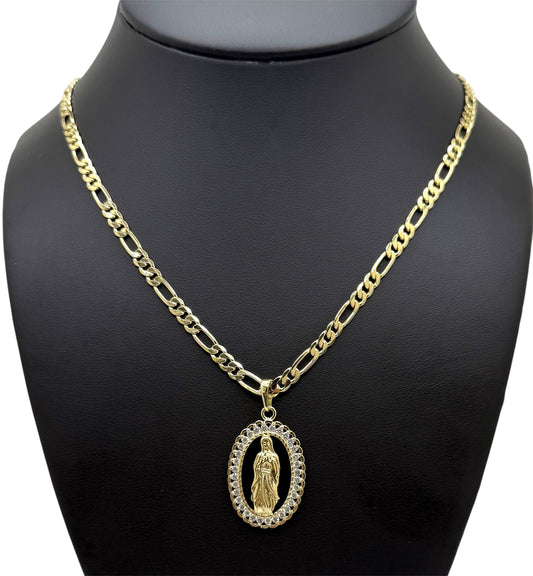 Virgin Guadalupe Crystal Necklace